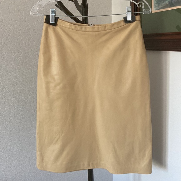 Vintage Ardeche Leather Skirt Lamb Skin Size 6 - Picture 9 of 9